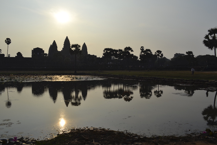Sunrise at Angkor Wat.